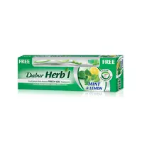 Зубна паста Dabur Herb'l з М'ятою та лимоном 150 гр + зубна щітка