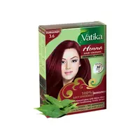 Фарба для волосся на основі хни Dabur Vatika Бордова 6*10 гр