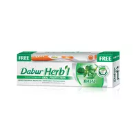Зубна паста Dabur Herb'l з Базиліком 150 гр + зубна щітка